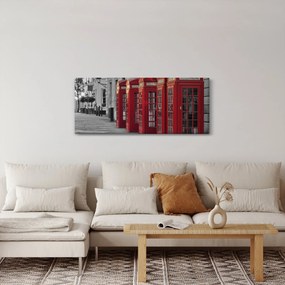 Obraz - Londýnske telefónne búdky (120x50 cm)