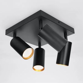 BRILAGI - Bodové svietidlo SELE SQUARE 4xGU10/30W/230V čierna/zlatá