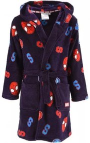 Sun City - Chlapčenský župan s kapucňou Spiderman - MARVEL - tm. modrý 98