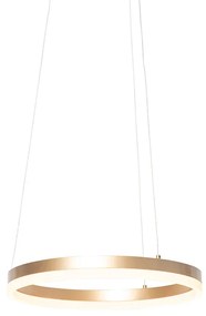 Dizajnové závesné svietidlo zlaté 40 cm vrátane LED 3 stupne stmievateľné - Anello