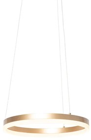 Dizajnové závesné svietidlo zlaté 40 cm vrátane LED s 3-stupňovým stmievaním - Anello