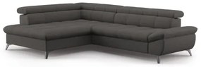 Rozkladacia rohová sedačka do L MARANO ľavá čierna