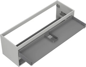 Mexen Box-A, závesná skrinka 140 cm, 2 zásuvky, matná sivá, 91AX0-1400-470-2-62