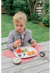 Tmavoružové silikónové prestieranie Kindsgut Cloud, 49 x 27 cm