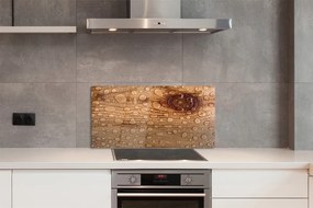 Sklenený obklad do kuchyne Kvapky vody dreva 125x50 cm