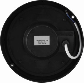 VOLTENO LED stropná lampa 15W - čierna - studená biela