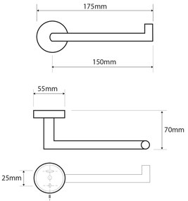 Sapho Sapho, X-STEEL držiak toaletného papiera bez krytu, brúsená nerez, XS700