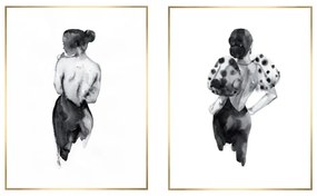 Obrazy v súprave 2 ks 30x40 cm Woman Sketch – knor