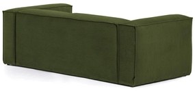 Tmavozelená menčestrová pohovka Kave Home Blok