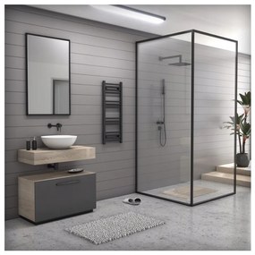 Erga Puerto, vykurovacie teleso 1000x300 mm, 343W, čierna matná, ERG-LAV-GRZE-BK-30100