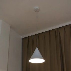 Luster na lanku ETNA II 1xE27/15W/230V pr. 25 cm biely