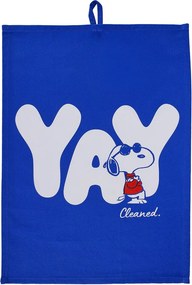 PEANUTS Utierka "Yay" - modrá/biela