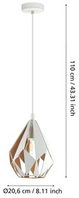 Eglo 43001 - Luster na lanku CARLTON 1xE27/60W/230V