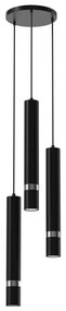 Luster na lanku JOKER 3xGU10/8W/230V čierna/lesklý chróm