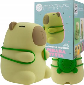 RGB LED nočné svetlo  nabíjateľné pre deti capybara 3000k