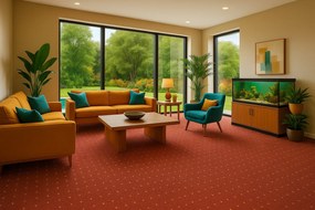 Condor Carpets, AKCIA: 190x300 cm Kusový koberec Udinese terra - neúčtujeme odrezky z role - obšitý zo všetkých strán, šíře, oranžová, filc, chodba / predsieň