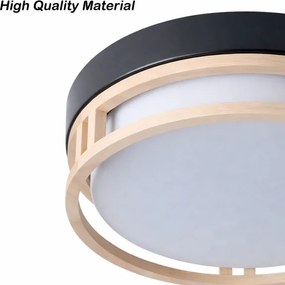 Brilagi - Stropné svietidlo ORINO 2xE27/40W/230V pr. 27 cm čierna/dub