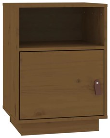 vidaXL Nočný stolík medovo-hnedý 40x34x55 cm masívne borovicové drevo