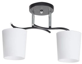 Luster na tyči ESNYR 2xE27/40W/230V čierna/biela