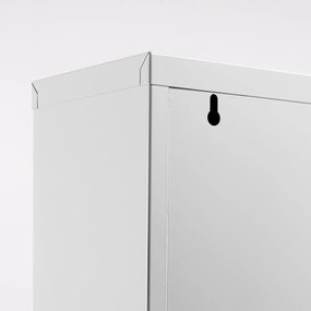 Biela kovová skrinka na topánky s 3 výklopnými zásuvkami Kave Home Rox