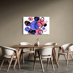 Obraz - Motív s kruhmi v živých farbách (90x60 cm)