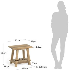 Podnožka z teakového dreva Kave Home Safara