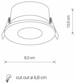 GOLF WHITE 8375, h10.5cm