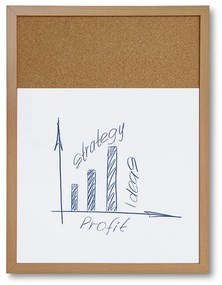 Combi Board whiteboard / korok 45 × 60 cm, biela