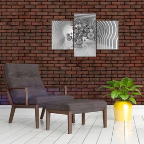 Obraz - Čiernobiele bubliny (90x60 cm)