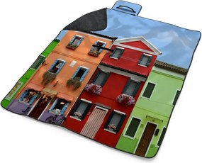 Sablio Plážová deka Domčeky: 200x140 cm