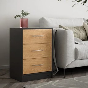 InternetovaZahrada Nočný stolík Eloise 54x39x28cm - drevo/šedý