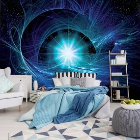 Fototapeta - Modrá abstraktná Supernova (254x184 cm)