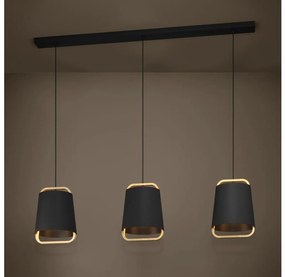 Eglo 390186 - Luster na lanku CAMALOZA 3xE27/40W/230V čierna