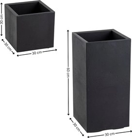 Sada 2 ks květináčů BETONIQUE 30x30/30x60 cm - výber z 2 prevedení