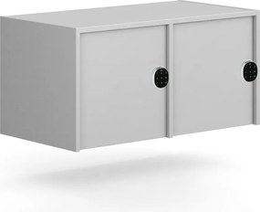 Nadstavba pre skrine FRAME, 2x dvere, 872 x 450 x 427 mm, kódový zámok, sivá