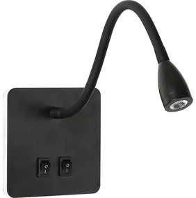 Brilagi - LED Flexibilná nástenná lampa MAYA Double LED/4W/230V + LED/3W čierna BG1063