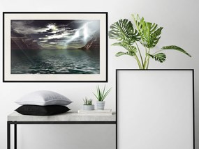 Artgeist Plagát - Storm on the Lake [Poster] Veľkosť: 90x60, Verzia: Čierny rám