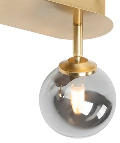 Bodové svetlo zlaté 2-žiarovkové nastaviteľné s dymovým sklom - Atény