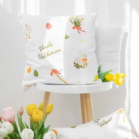 Goldea veľkonočná obliečka na vankúš z pevnej bavlny - česká veľká noc 50 x 50 cm