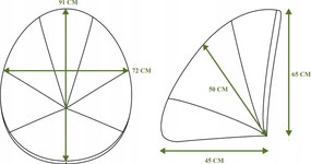 Vodeodolný podsedák do záhradného kresla ACAPULCO 91x72 cm - grafitový