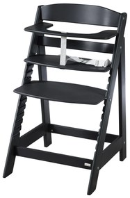 roba Detská drevená vysoká jedálenská stolička Sit Up (čierna/flex)  (100306933)