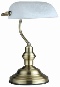 GLOBO Stolná lampa ANTIQUE, 36cm, biela