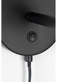 Čierne nástenné svietidlo Hajo - White Label