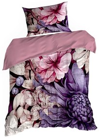 MAKOSATÉNOVÉ OBLIEČKY REINA35 200X220 CM, 2KS 70X80 CM KVETY
