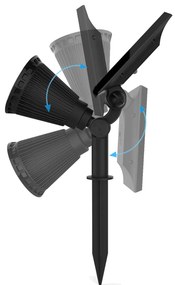 Bezdoteku LEDSolar 4 solárne vonkajšie svetlo svietidlo do zeme 4 ks, 4 LED, bezdrôtové, iPRO, 1W, studená            farba