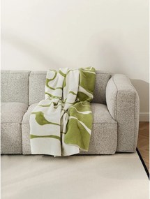 Zelená/krémovobiela deka 150x200 cm Felu – noo.ma