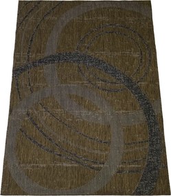 Koberec Eqos 0003 BROWN – hnedý obdĺžnik s geometrickým vzorom Rozmer: 160x220 cm
