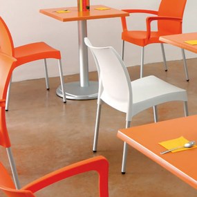 DOLCE záhradná stolička s podrúčkami orange