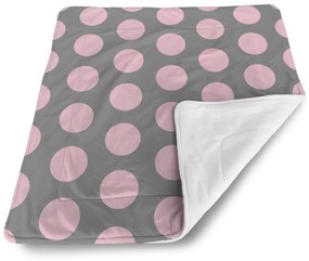 Sablio Deka pre bábätko Veľké ružové bodky - 80x100 cm