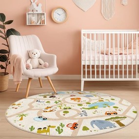 Prateľný detský hrací koberec ø150 cm Savana Ride – Mila Home